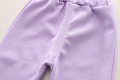 SSN040924-53 طقم بناتي قطن تقيل خريفي ربيعي قطعتين ( جكيت + بنطلون)