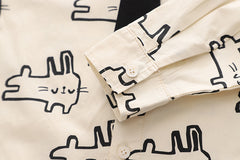 SSX220824-118 طقم ولادي 4 قطع ( قميص + فست صوف + جرافة + بنطلون )