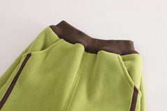 SSX220824-40 طقم ولادي شتوي تقيل مبطن فرو بالكامل قطعتين ( جكيت+ بنطلون)