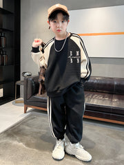 WZH301124-50 بدلة سبورت قطنية ربيعي خريفي قطعتين ( بلوزة + بنطلون)