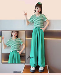 RM150424-6 طقم صيفي قطعتين ( بلوزة + بنطلون )