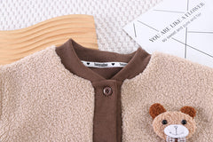 SSX220824-37 طقم ولادي شتوي مبطن فرو ( جكيت + بنطلون + لفحة)