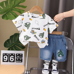 SSX220824-96 طقم صيفي قطعتين ( بلوزة + شورت)