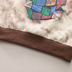 SSN040924-41 طقم ولادي بنايت خريفي ربيعي قطن دافي قطعتين ( بلوزة + بنطلون)