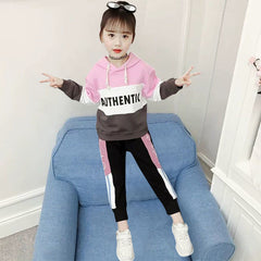 FU14042024-4 ترينج بناتي قطن قطعتين ( بلوزة + بنطلون)