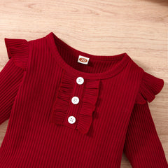 EU120424-25 رومبير ربيعي قطعتين ( افرهول + تنورة + ربطة رأس)