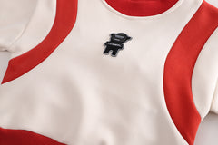 SSX220824-51 طقم ولادي شتوي تقيل مبطن فرو بالكامل قطعتين ( بلوزة + بنطلون) وعلى ظهر الطقم حقيبة