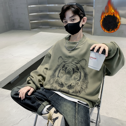 WZH301124-19 بلوزة شتوية مبطنة فرو تقيل