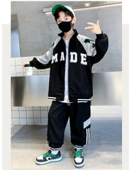 WZ261124-6 بدلة قطنية جودة ممتازة قطعتين ( جكيت + بنطلون)