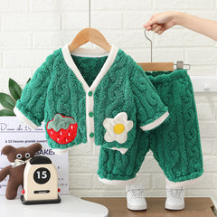 SSX220824-47 بجامة تقيلة جدا بناتي خامة ممتازة غسيل ولبس قطعتين ( جكيت + بنطلون)