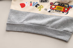 SSX220824-143 ترينج دبدوب قطن ربيعي خريفي قطعتين (بلوزة + بنطلون)