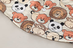 SSX220824-2 طقم صيفي قطعتين ( قميص + شورت)