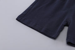 SSX220824-11 طقم قطن صيفي قطعتين ( بلوزة + شورت )