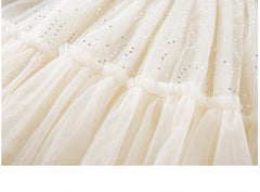 RM1231-03 فستان بناتي مزين بالبرق والشيفون مع ببيونة ستان