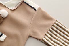 SSX220824-156 ترينج قطن اصلي قطعتين ( بلوزة + بنطلون) ربيعي خريفي