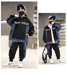 RM1227-18 طقم سبورت ستان مع جينز بجي قطعتين ( جكيت + بنطلون)