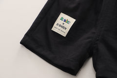 SSX220824-73 طقم صيفي قطعتين ( قميص مع ببيونة + شورت مع شيال)