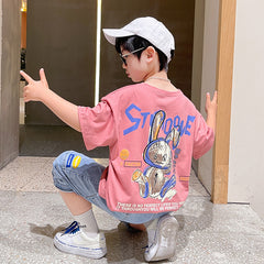 FU14042024-53 طقم ولادي قطعتين ( بلوزة + بنطلون)