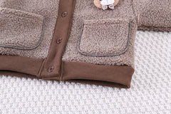 SSX220824-37 طقم ولادي شتوي مبطن فرو ( جكيت + بنطلون + لفحة)