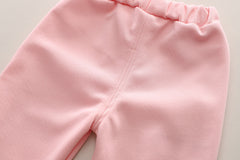 SSN040924-56 طقم بناتي ربيعي خريفي قطن تقيل 3 قطع ( جكيت + بنطلون + حقيبة)