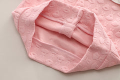 SSN040924-62 طقم بناتي قطن خريفي ربيعي 3 قطع ( جكيت + بلوزة + بنطلون جينز )