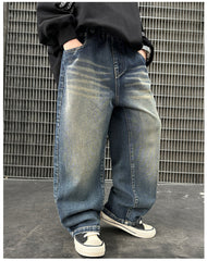 WZH301124-33 بنطلون جينز قصة عريضة