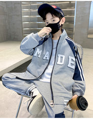 WZ261124-6 بدلة قطنية جودة ممتازة قطعتين ( جكيت + بنطلون)