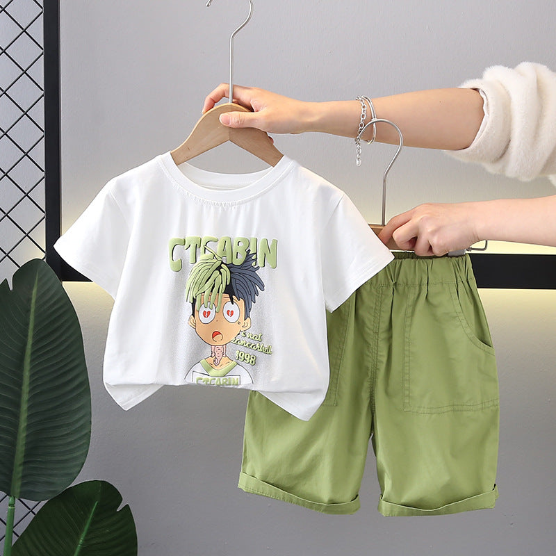 SSX220824-92 طقم صيفي قطعتين ( بلوزة + شورت )