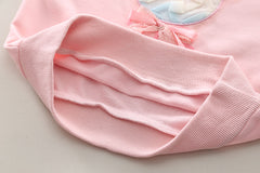 SSN040924-40 طقم بناتي جينز قطعتين ربيعي خريفي ( بلوزة + بنطلون جينز )