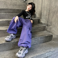 RM150424-11 طقم بناتي كاجول قطعتين( بلوزة + بنطلون )