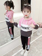 FU14042024-4 ترينج بناتي قطن قطعتين ( بلوزة + بنطلون)