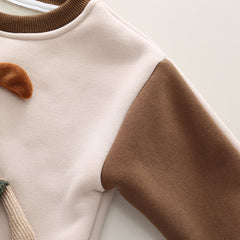 SSX220824-53 طقم ولادي شتوي تقيل مبطن فرو بالكامل قطعتين ( بلوزة + بنطلون)