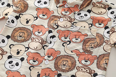 SSX220824-2 طقم صيفي قطعتين ( قميص + شورت)