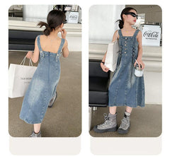 RM150424-28 فستان جينز ناعم وأنيق