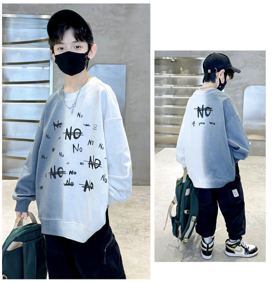 WZH301124-8 هودي ولادي قطن اصلي ربيعي خريفي دافية