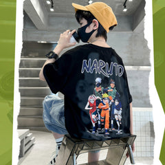 WZH301124-10 تيشيرت قطن أصلي ماركة ناروتو غسيل ولبس