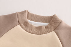 SSX220824-50 طقم شتوي مبطن فرو تقيل بالكامل قطعتين ( بلوزة + بنطلون)