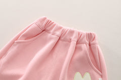 SSN040924-42  طقم ولادي قطن دافي خريفي ربيعي قطعتين (بلوزة + بنطلون )