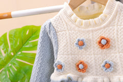 SSX220824-169 فستان بناتي صوف تقيل وناعم شتوي دافي