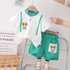 RM231223-14 طقم قطعتين ( بلوزة + شورت )