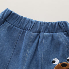 SSX220824-33 طقم صيفي قطعتين ( بلوزة بحقيبة قماش + شورت)