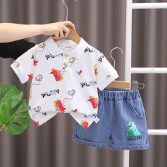 SSX220824-7 طقم صيفي قطعتين ( بلوزة + شورت )