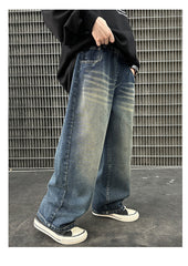 WZH301124-33 بنطلون جينز قصة عريضة