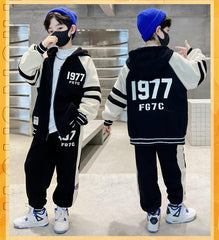 WZS040924-16 طقم سبورت شتوي مبطن فرو بالكامل قطعتين ( جكيت + بنطلون)