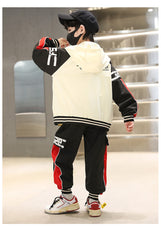 WZS040924-15 طقم ولادي قطني قطعتين تريننج ( جكيت + بنطلون)