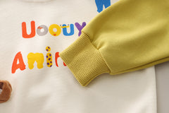 SSX220824-102 طقم قطن اصلي ربيعي خريفي قطعتين (بلوزة + بنطلون)