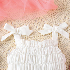 EU120424-9 طقم بناتي صيفي 3 قطع ( بلوزة + شورت + طاقية)