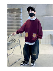 WZH301124-6 هودي ولادي قطن دافي