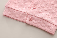 SSN040924-62 طقم بناتي قطن خريفي ربيعي 3 قطع ( جكيت + بلوزة + بنطلون جينز )