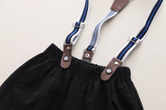 SSX220824-73 طقم صيفي قطعتين ( قميص مع ببيونة + شورت مع شيال)